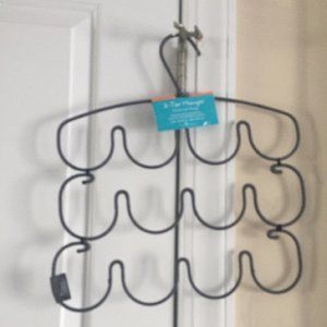 Three Tier Hanger Charcoal Gray New